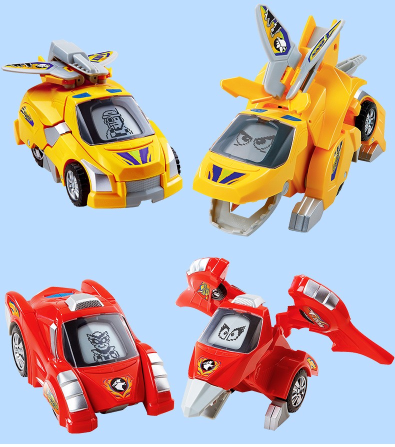 伟易达(vtech) 变形恐龙 可变形玩具恐龙变赛车 汽车玩具儿童 异特龙