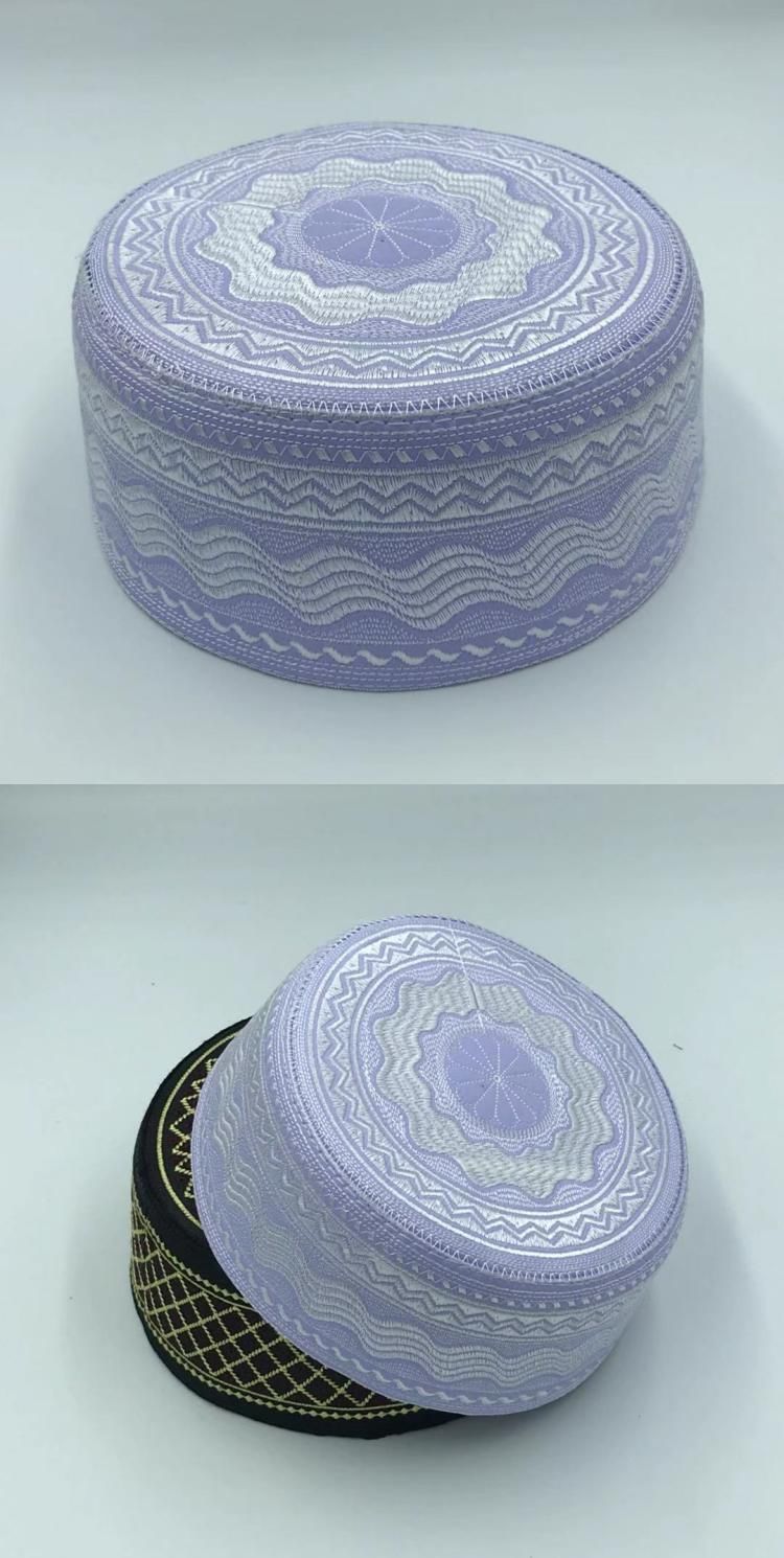 礼拜帽回男士回族帽子男民族风回回2022年春季新款回民回族帽蓝白色