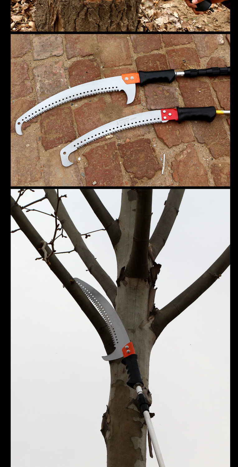 不锈钢伸缩高枝锯园林果树锯子园艺锯加长杆高空锯树枝修树锯子驰爵