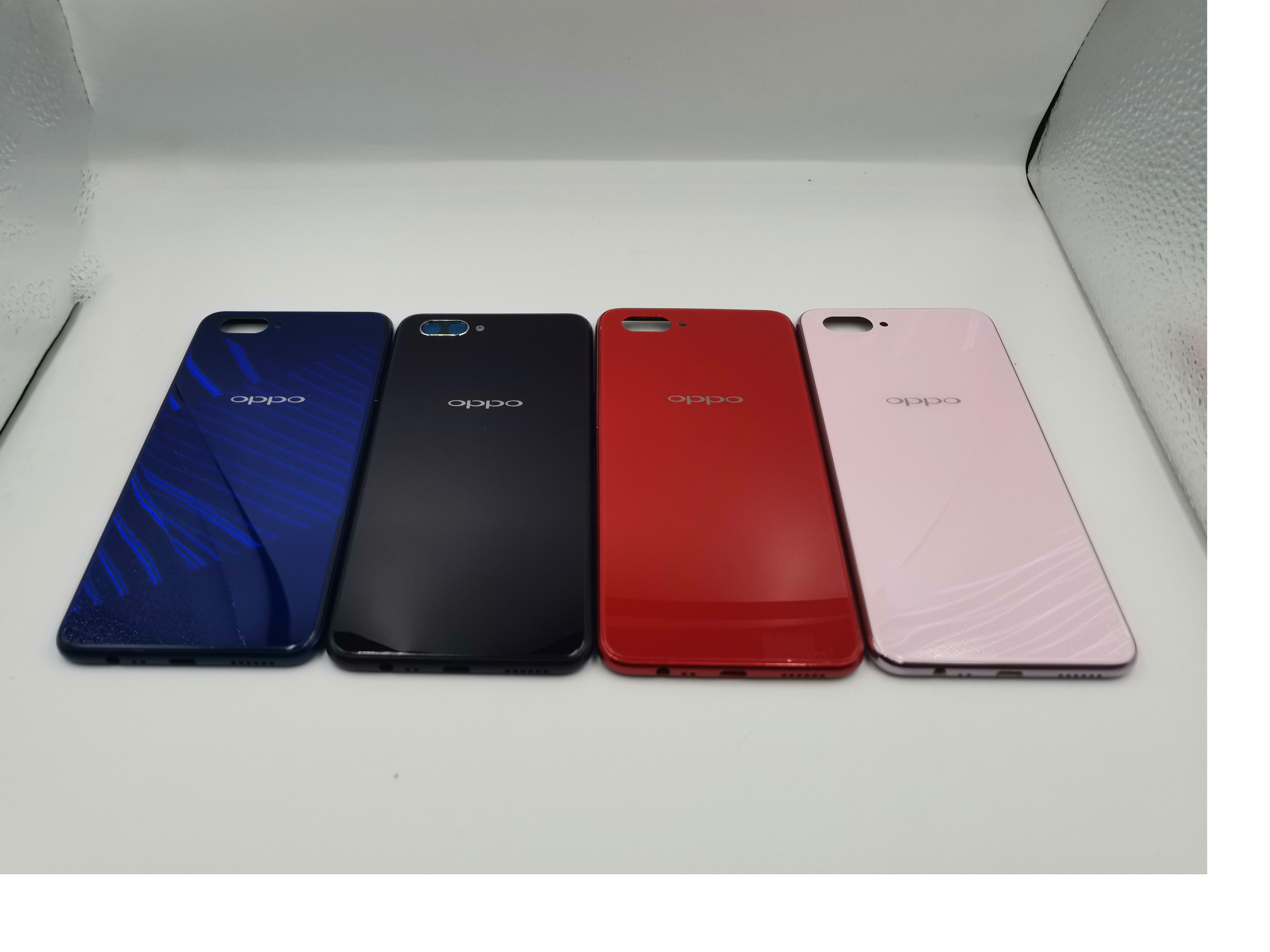 hknx适用厂oppo a5手机后盖幻境蓝紫a3红粉色屏幕前框中框外电池盖 a5