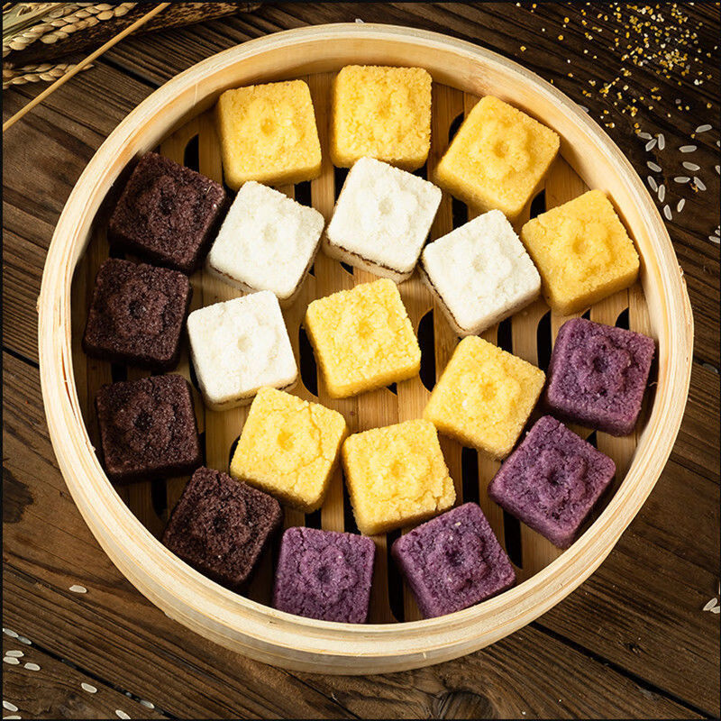淮扬米糕宁波糕点方糕杂粮糕玉米紫薯红糖儿童早餐真空包装共60枚淮阳