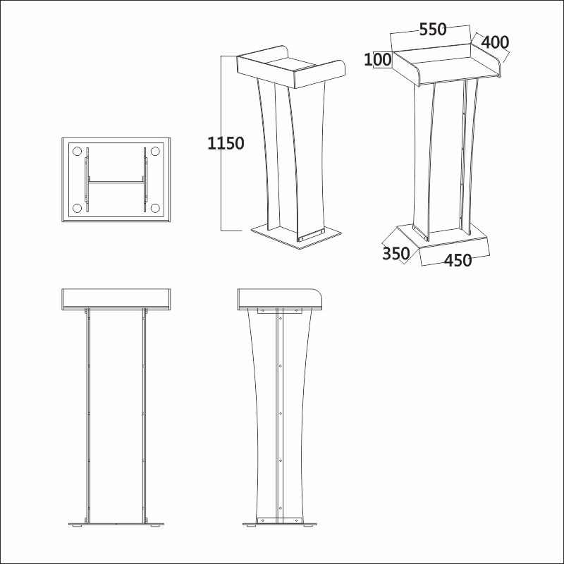 南啵丸演讲台发言台透明水晶亚克力有机玻璃迎宾咨客演讲台庆典会议