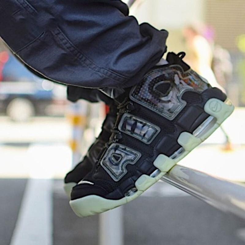 nike耐克 more uptempo 男子黑红公牛大air皮蓬篮球鞋 921948-600 dv