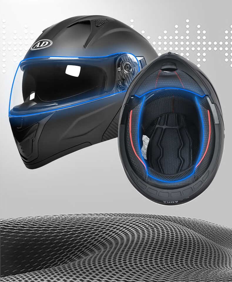AD Motorcycle Flip-Up Helmet, 3C Certified, Unisex All-Season Flip-Up Helmet, Class A Winter Anti-Fog Motorcycle Full Helmet, Summer Electric Scooter Safety Helmet, K9 White 12