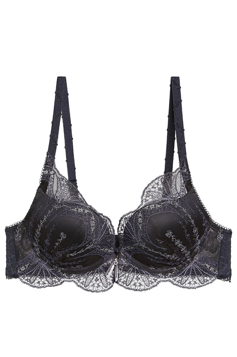 爱慕高端laclover凝露心语系列性丝花片文胸lc11mq1灰粉色75b