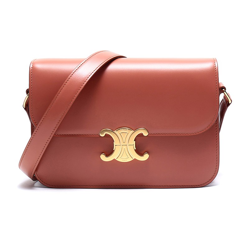 celine 赛琳/思琳明星同款:lisa女士牛皮triomphe中号单肩斜挎包