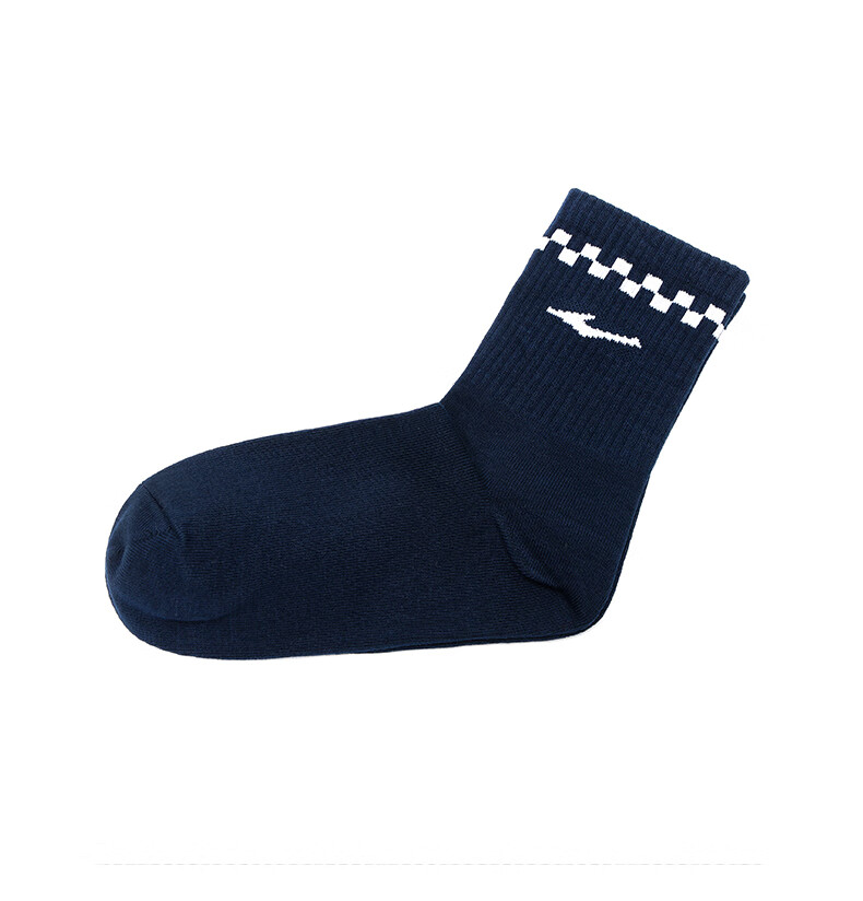 鸿星尔克男袜2022春季新款休闲时尚运动袜子训练系列袜子 正白 通用维