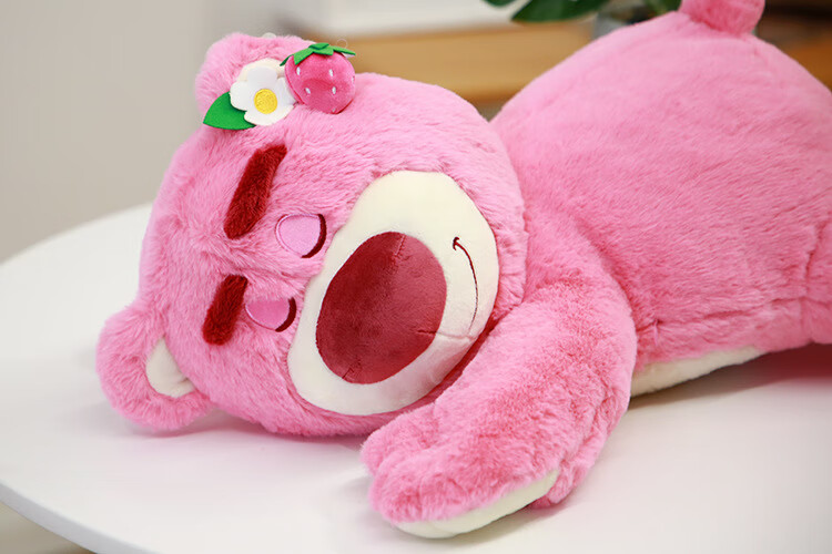 迪士尼趴姿草莓熊毛绒玩具可爱睡颜草莓熊趴趴熊正版小熊玩偶礼物 23