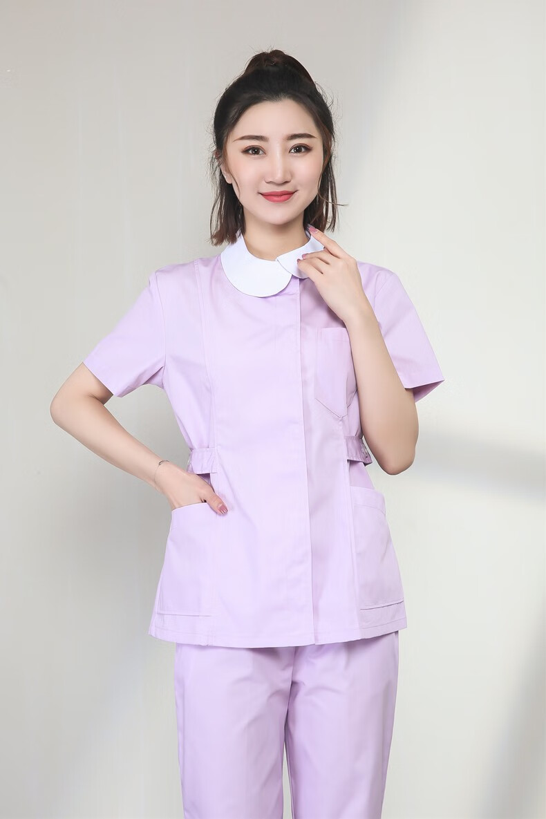 御芃 护士服夏季短袖分体短袖上衣月嫂养老院护理护工家政母婴工作服
