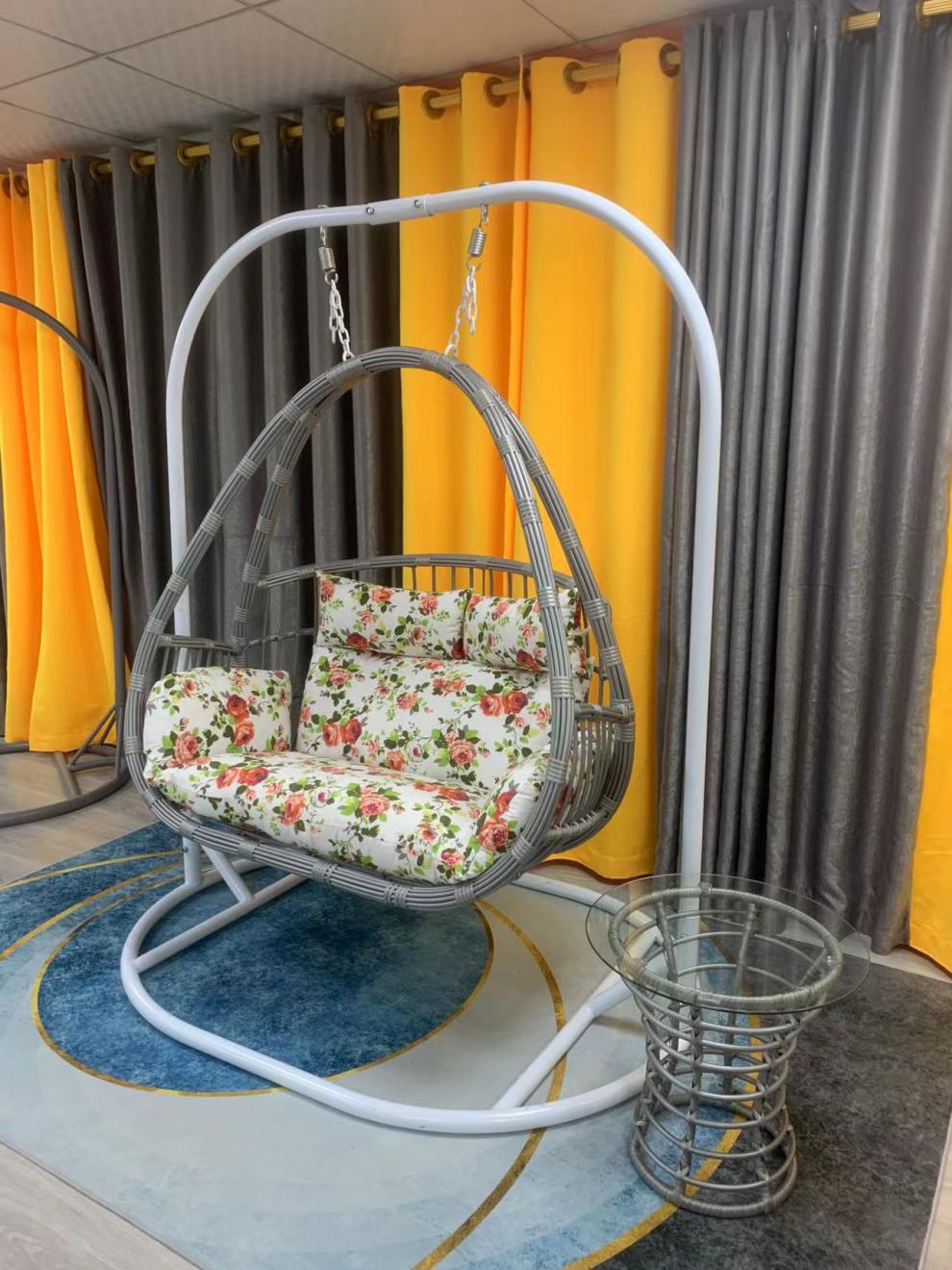 京逸 阳台吊篮椅摇椅单双人粗藤吊篮吊椅子室内秋千户外家用摇篮懒人