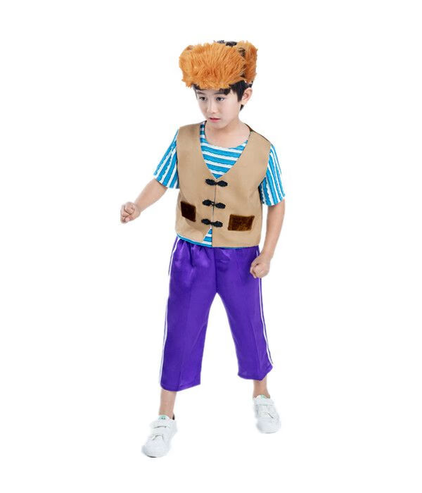 光头强衣服同款 儿童成人熊出没长短款光头强表演造型服幼儿光头强