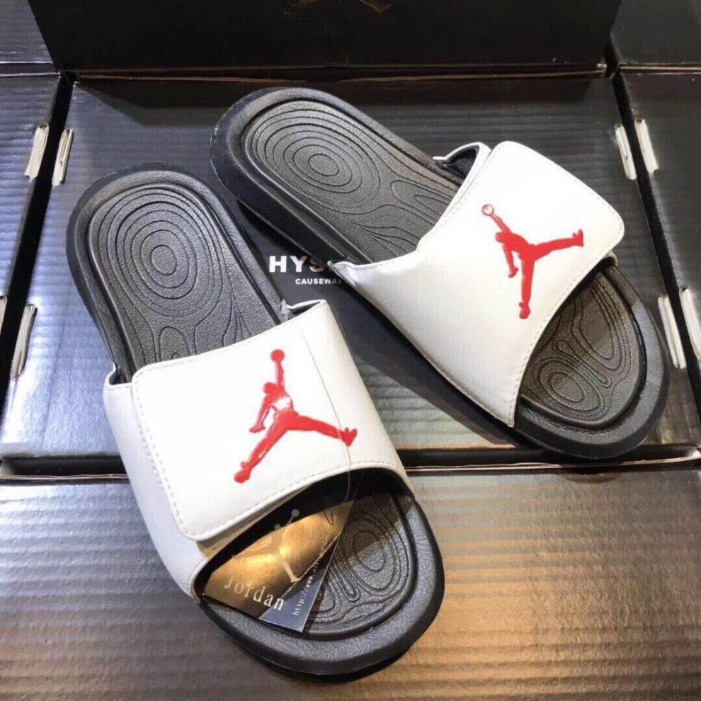 wvga 莆田纯原夏季新款aj飞人拖鞋女黑白情侣鞋忍者鸳鸯拖鞋男女款