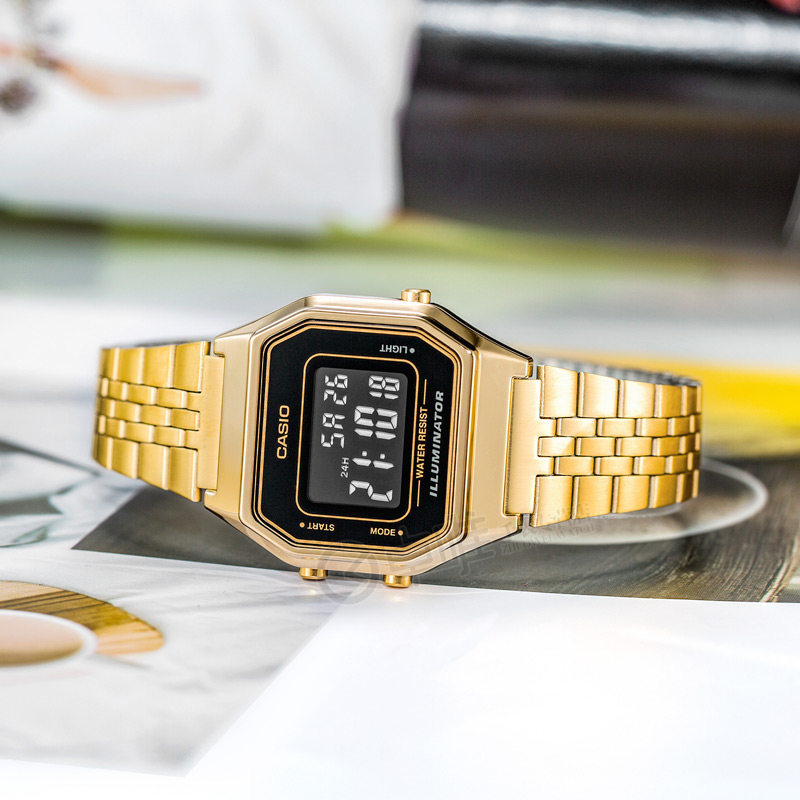 海外代购手表女士小方块小银表casio手表运动小金表女表/670专柜正品