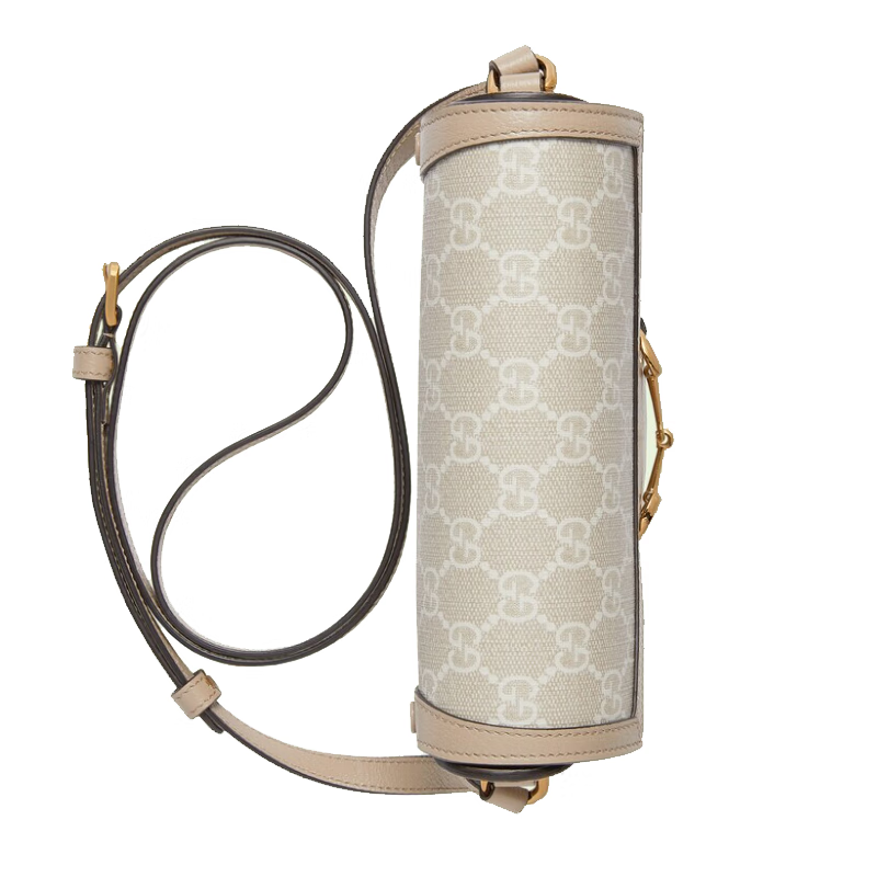 gucci古驰女包horsebit1955系列迷你手袋单肩包斜挎包 米色和白色