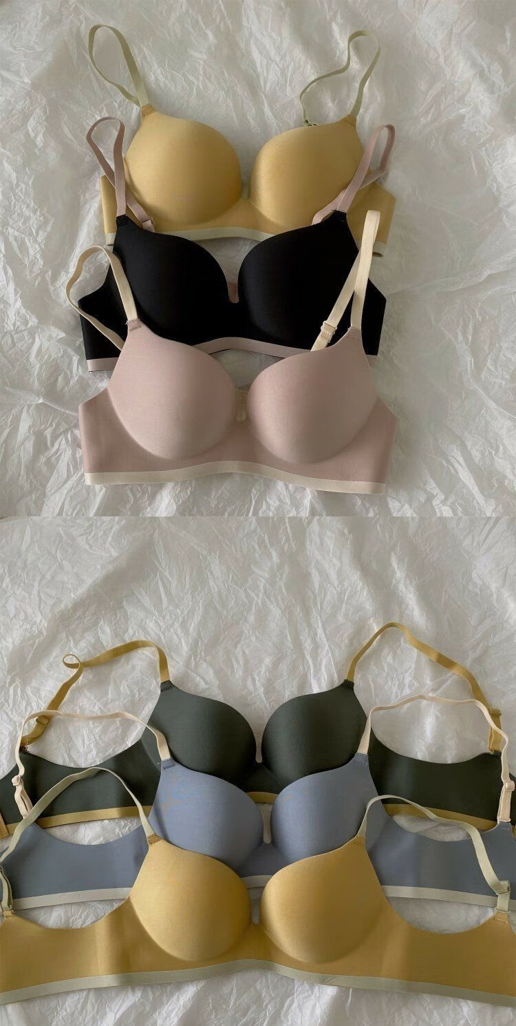 都市丽人网红少女学生文胸内衣女小胸无钢圈胸罩调整显大上托聚拢美胸