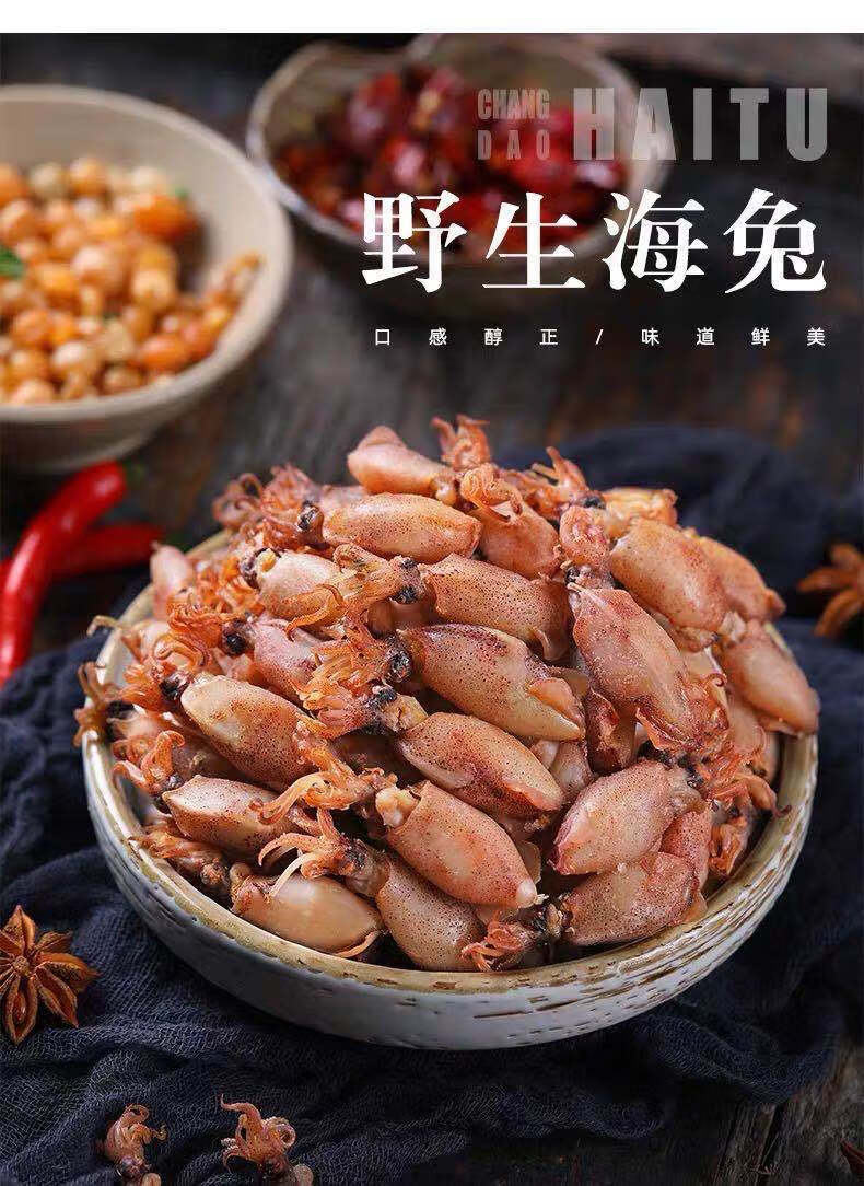 小海兔乾貨多規格海兔子幹海鮮小魷魚仔烏賊筆管魚即食墨魚乾100g試吃