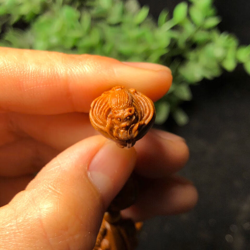 野生龙纹山雕刻富裕核雕手串桃核男士女款手链生日礼物节日礼品野生龙