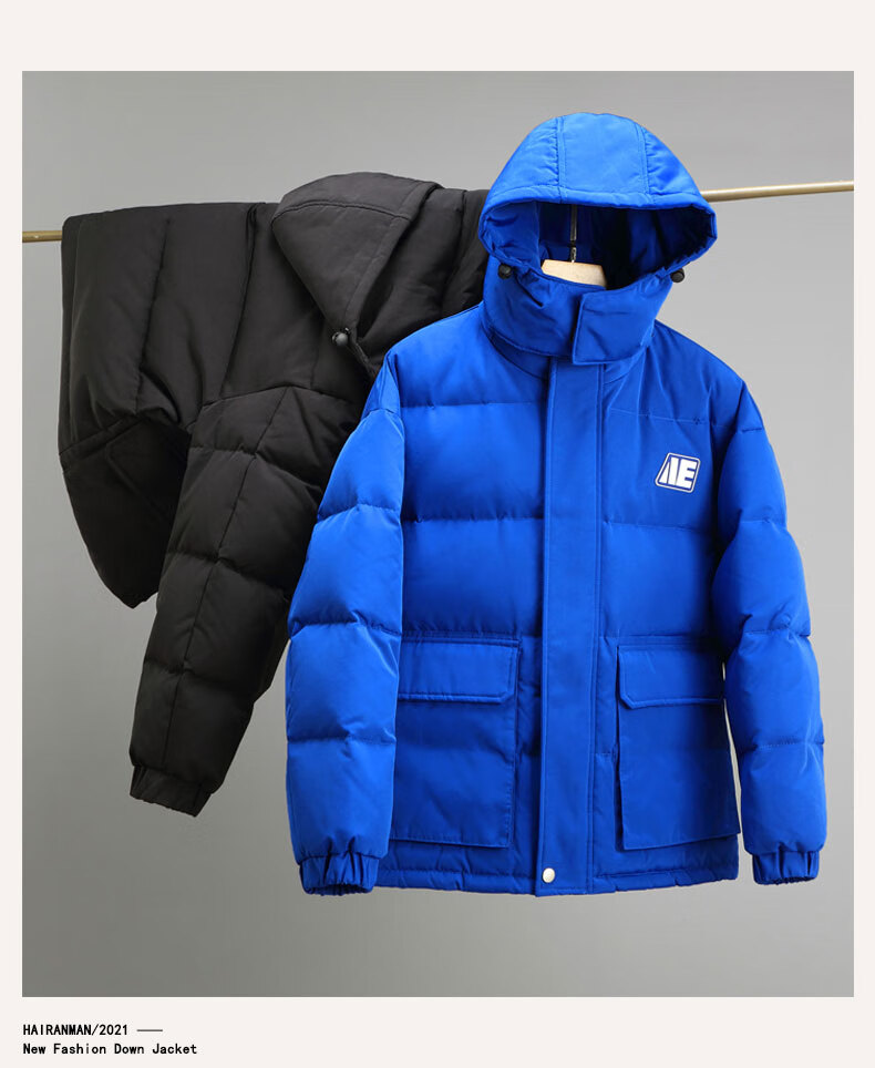 ader羽绒服情侣小众加厚工装冬季外套女白鸭绒男短款羽绒服上衣潮