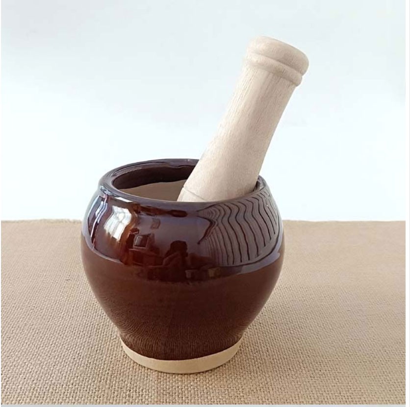 梵季老式陶瓷蒜臼子捣蒜器压蒜器剁压捣蒜泥家用研磨器手动捣蒜缸厨房