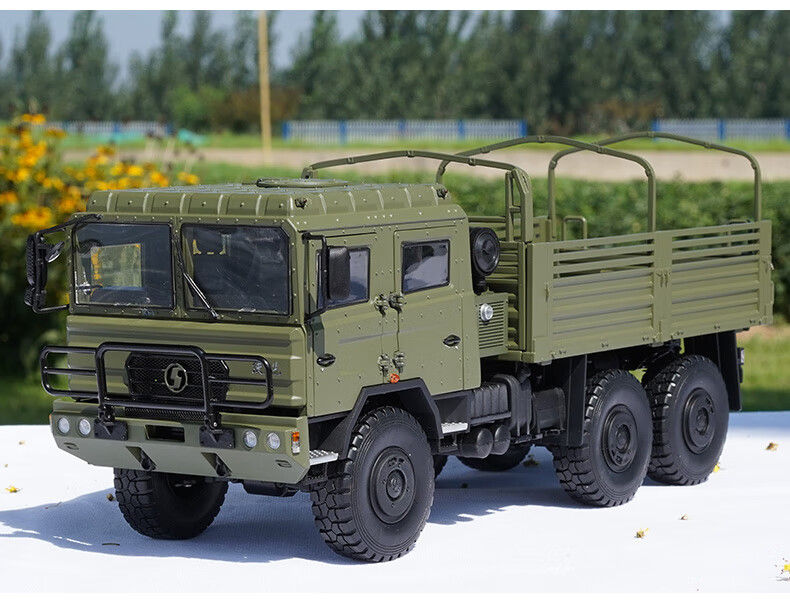 1:24原廠汽車模型 豪沃越野軍車 陝汽軍車 軍用運兵車 卡車模型 仿真