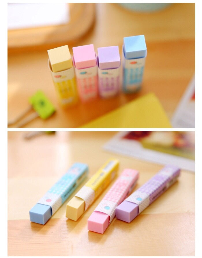 坤洛长条橡皮擦可爱美术橡皮学生文具考试橡皮擦学习用品儿童w长条