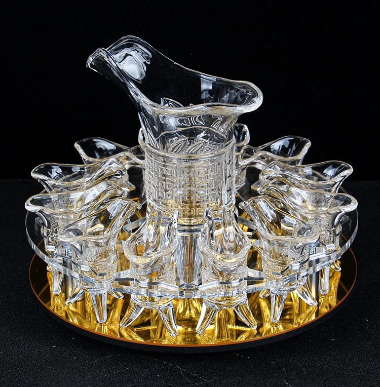 帝王酒杯候爵杯水晶玻璃白酒杯仿古代家用三足鼎小酒杯个性烈酒杯