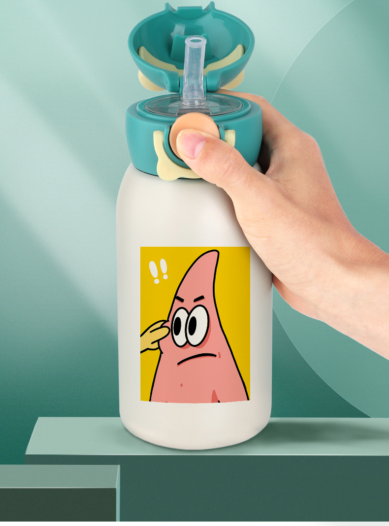 特百惠(tupperware) 同款原创海绵宝宝儿童保温杯可爱高颜值水杯子小