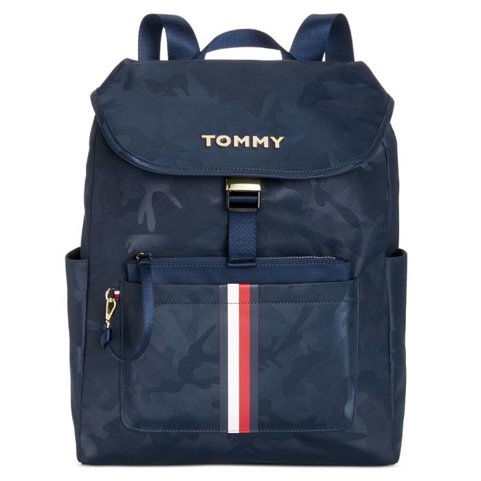 tommyhilfiger女款双肩包尼龙内部拉链2滑口袋可手提12971976navy