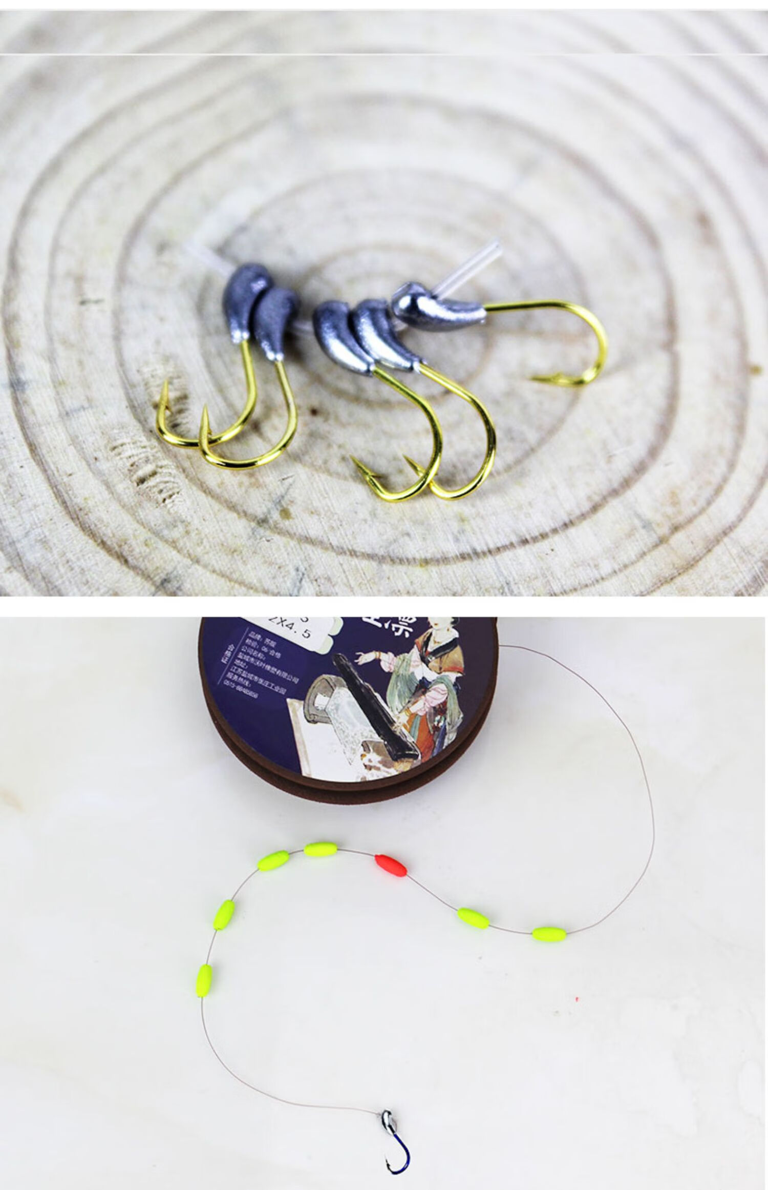 进口手工倒刺45度斜穿心朝天钩伊豆金袖海夕千又野钓鲫鲤鱼金海夕5枚