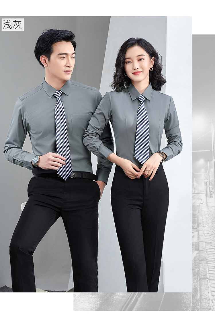 宝马4s店销售工作服正装夏季职业长袖浅蓝色衬衫女定制绣logo汽车员工