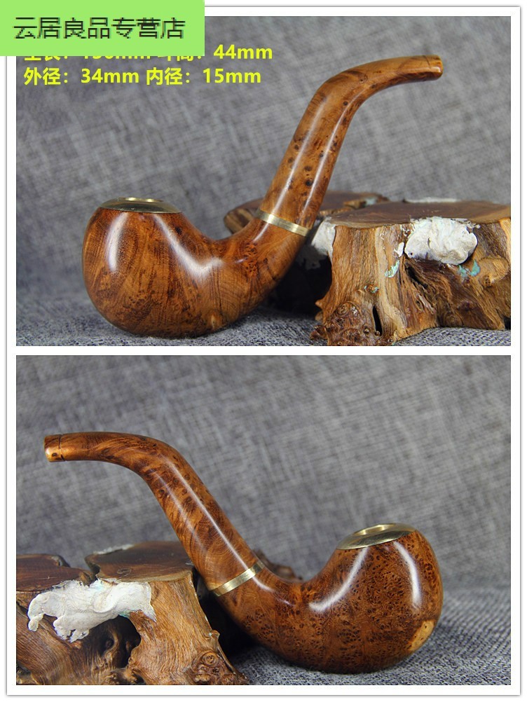 麻梨疙瘩木烟斗两用全实木传统斗北京特色手把件可放过滤烟嘴04两用