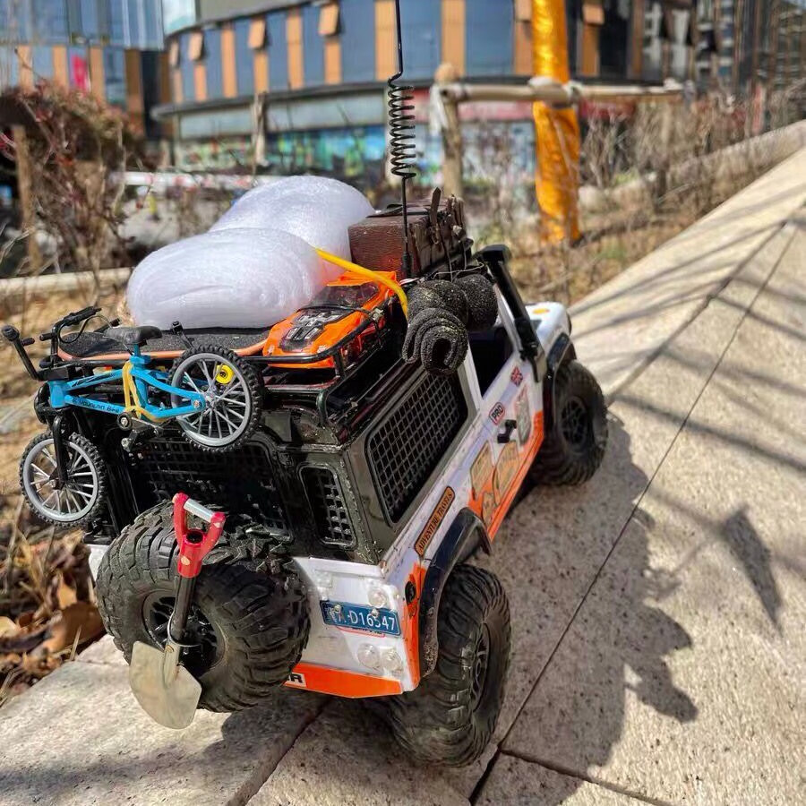 攀爬车心情件莽牛mn99s大g500仿真攀爬模型车 scx10装饰件救援行李网