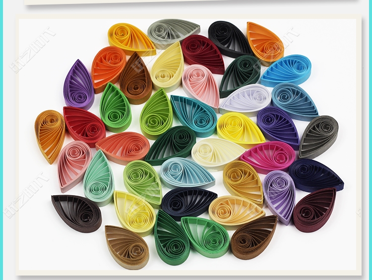 高品质42色5mm单色衍纸条卷纸条衍纸画纯色衍纸条套装手工艺术纸 深