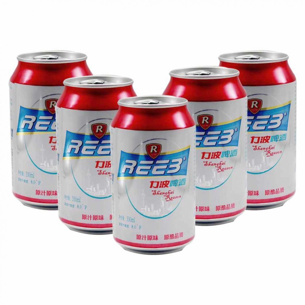 力波啤酒330ml*8罐 原麦汁浓度8°p 原汁原味 原酿品质 330ml*8罐