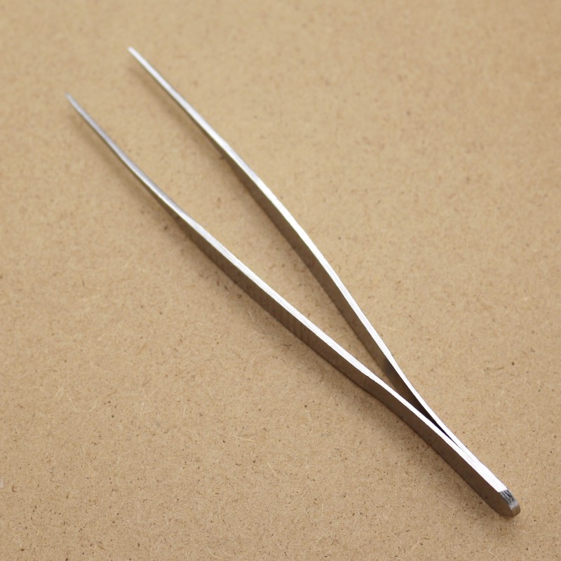 一支不锈钢工具美容家用小号弯尖头镊子镊子器材 30cm弯