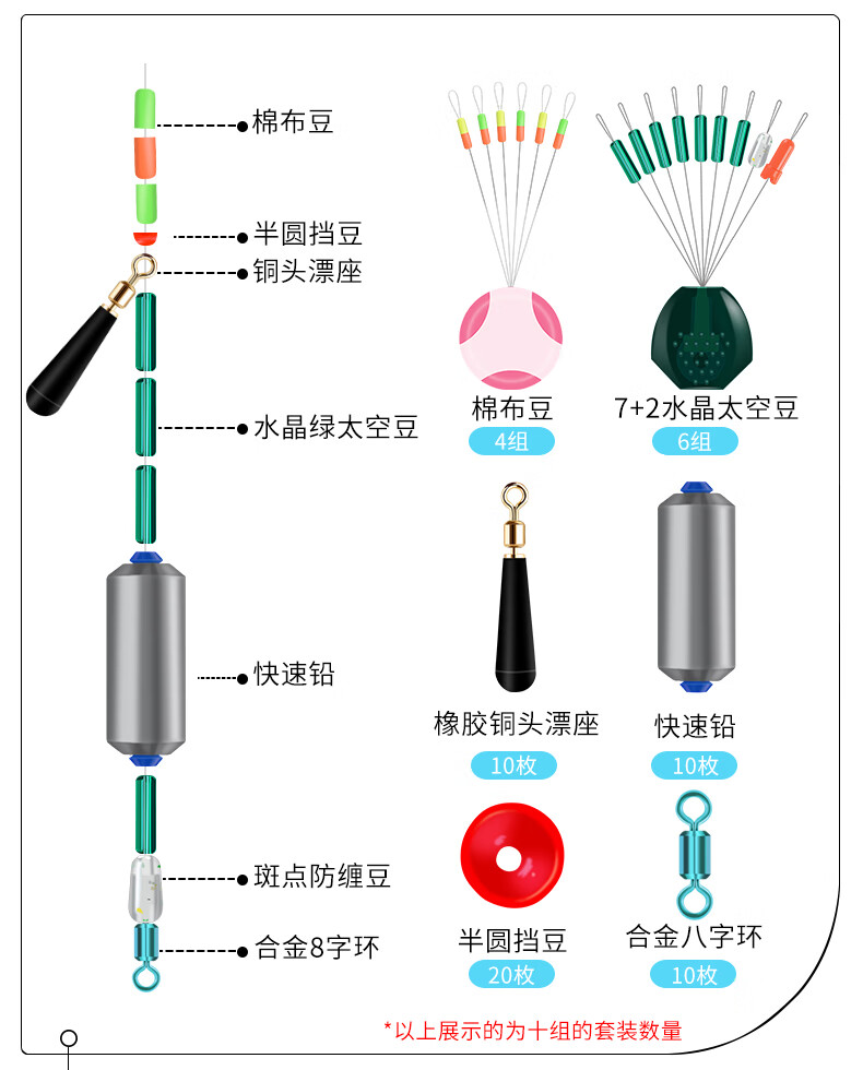 化氏一味同款纺车轮矶钓路亚滑漂线组路滑钓组路亚太空豆套装套组合