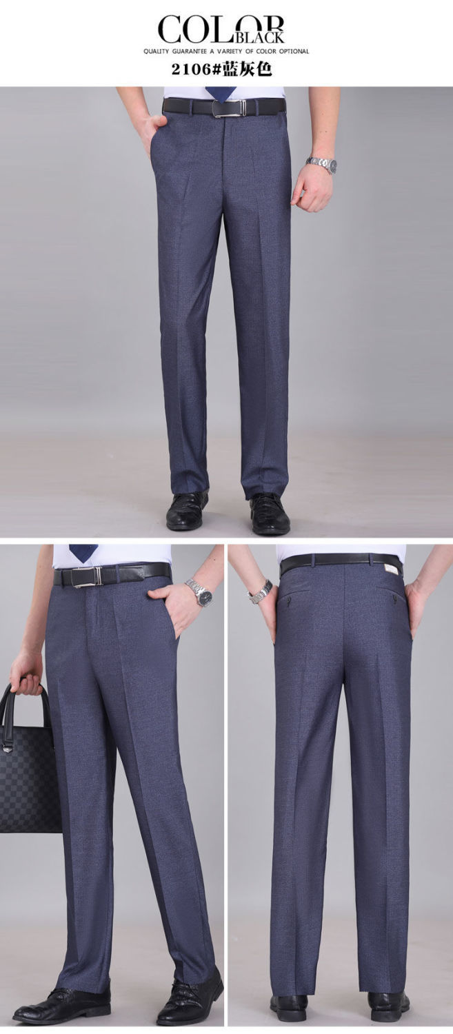 香港老爷车冰丝西裤男2022夏季新款中年宽松休闲长裤薄款男士高腰男裤