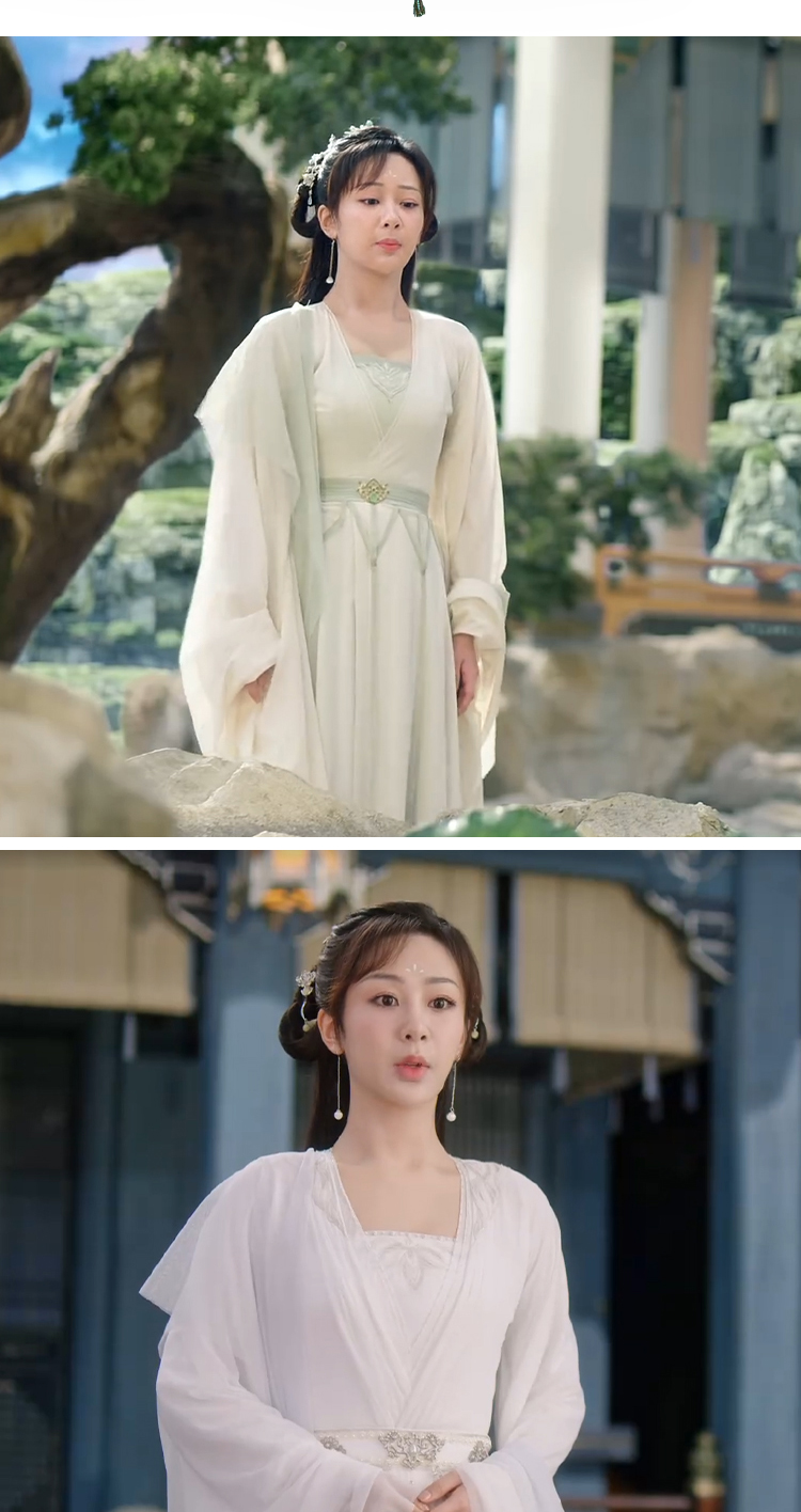 沉香如屑古装 沉香如屑杨紫颜淡同款影视古装女汉服超仙飘逸服饰白色