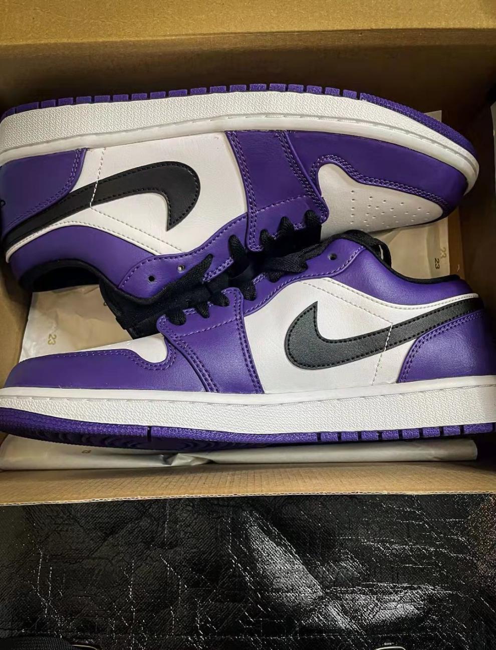 低帮纯原aj女鞋篮球鞋北卡蓝熊猫烟灰男女款鞋 灰白迷彩-aj1 45【图片