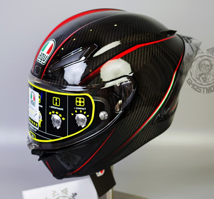 【影之机车】agv pista gprr 罗西变色龙冰蓝摩托车碳纤维头盔 18日月