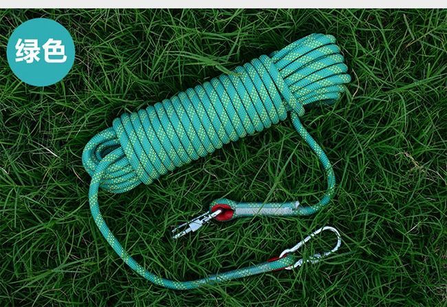 登山绳救生绳逃生绳消防绳安全绳子耐磨高空户外攀岩绳尼龙绳家用绿色