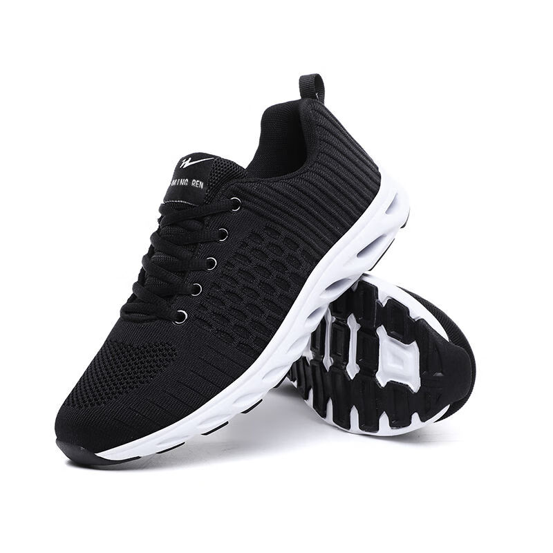 双星八特男鞋透气运动鞋男士休闲鞋子飞织跑步鞋学生韩版潮流秋季 wds