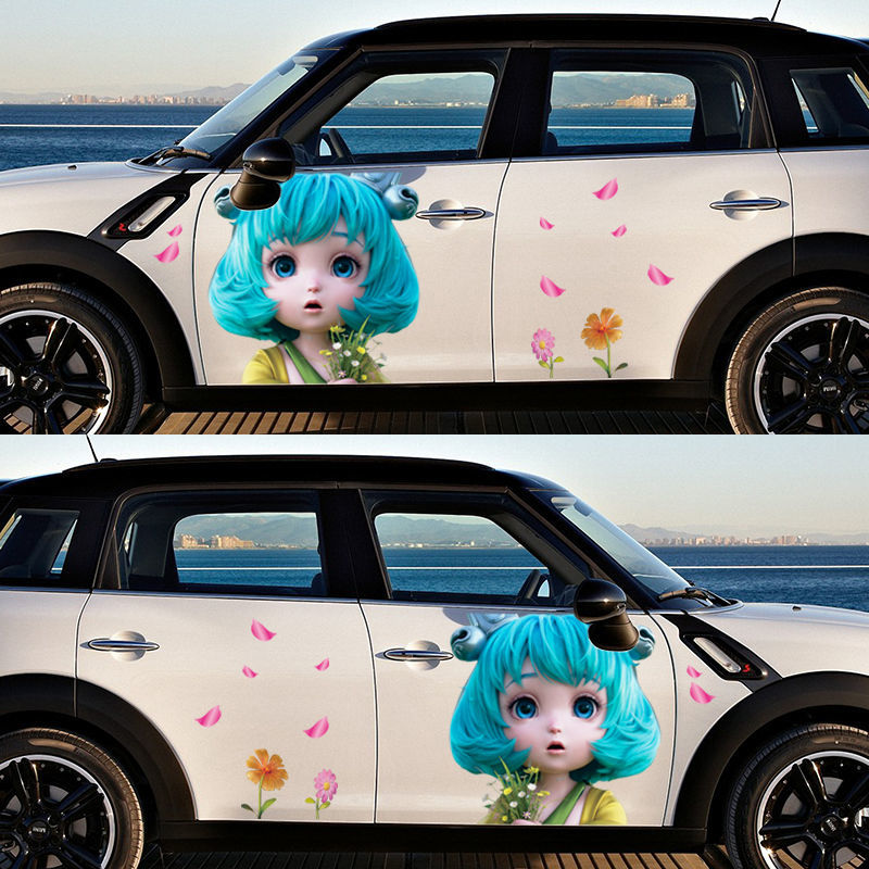 个性创意汽车车贴王者荣耀蔡文姬车贴纸个性创意装饰定制抖音网红同款