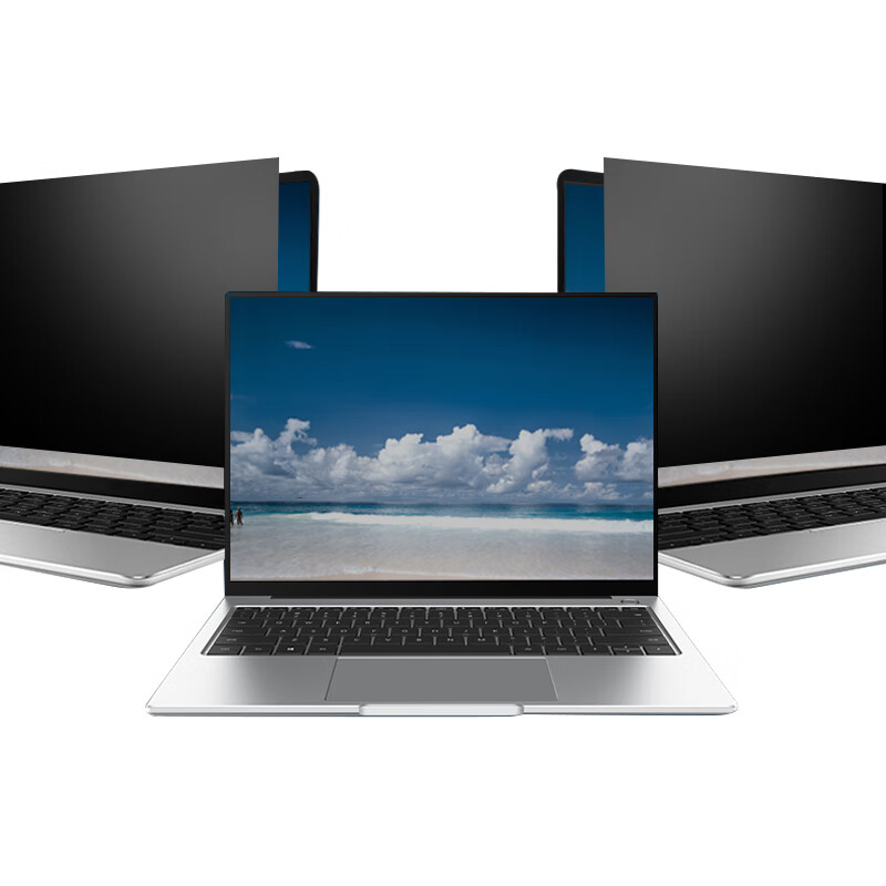 hoyvlae360度防窥膜台式电脑屏幕静电吸附1417英寸笔记本电脑全方位防