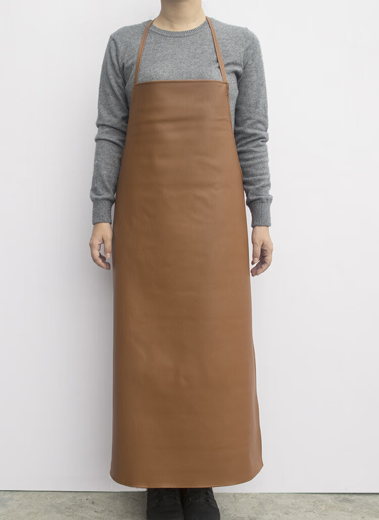 防水防油皮革围裙男女厨房pu加厚耐磨围腰工业厂里工作服劳保服石材
