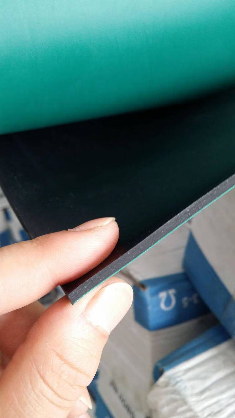 防静电胶皮5mm 3mm 2mm厚绿色防静电台垫1.