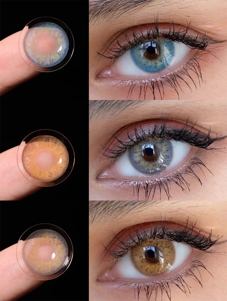 0mm隐形眼镜2片装女 俄罗斯女孩棕14.0mm 100度【图片 价格 品牌