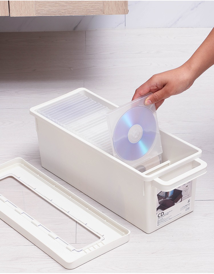 cd收纳盒家用dvd收纳碟片ps45光盘盒漫画专辑整理收纳箱温妤透明大号