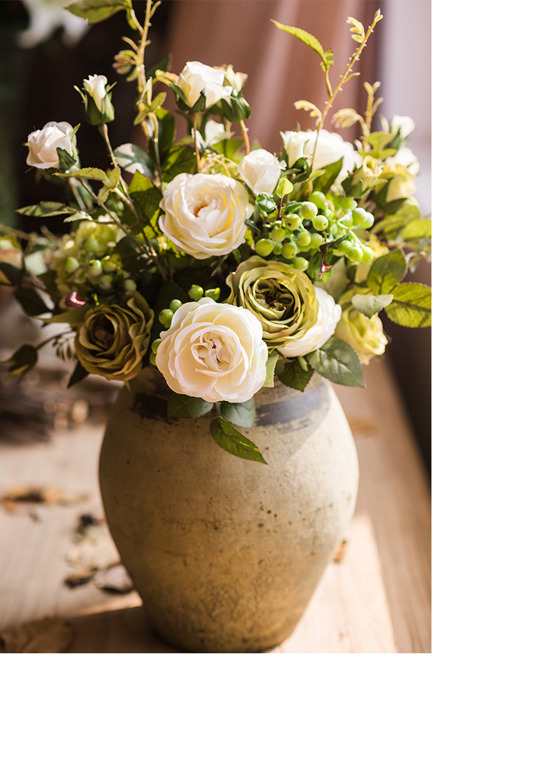 粗陶陶罐花瓶花盆多肉复古做旧仿古大号土陶盆坛子插干花 12号高21.