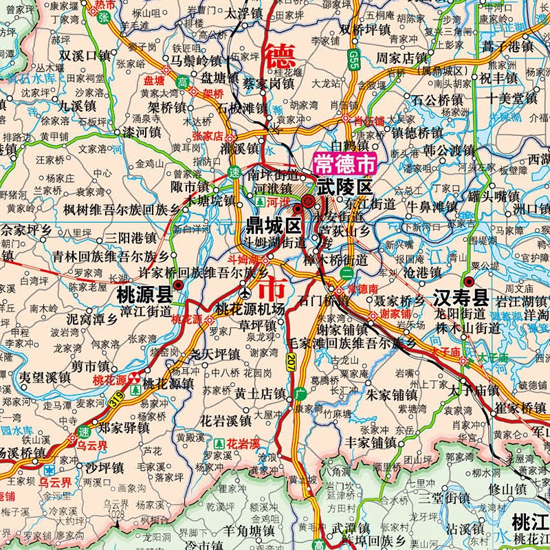 《【定制边框】2022年 湖南省地图 木框装裱 1.1米*0.